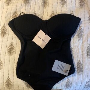 Revolve- Superdown Black Strapless Bodysuit